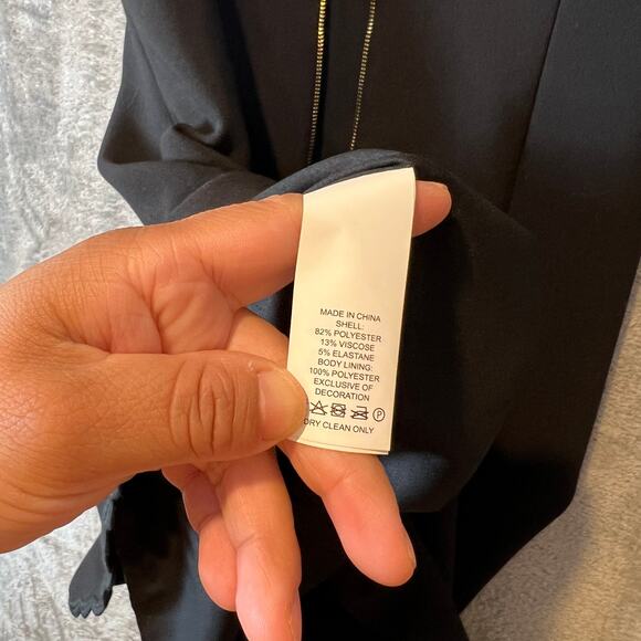 Kate Spade size 8 Black‎ Scallop Crepe Swing Dress LBD Timeless Classic Feminine - Picture 7 of 8